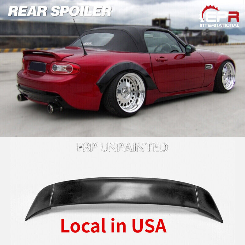 For MX5 NC Miata Rear Trunk Spoiler RBK Style FRP Unpainted (Soft Top Only)