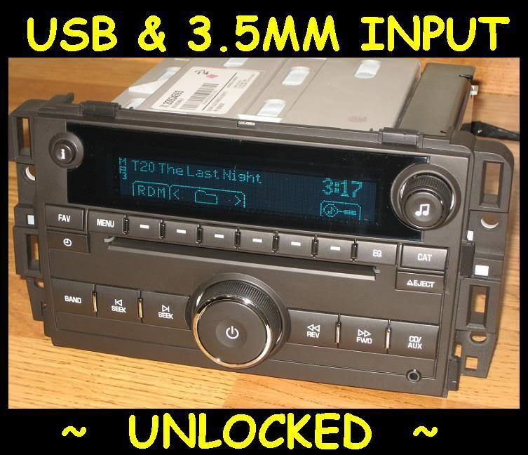 UNLOCKED 2010-2013 Chevy SILVERADO GMC SIERRA CD Radio Ipod USB input & 3.5 MP3
