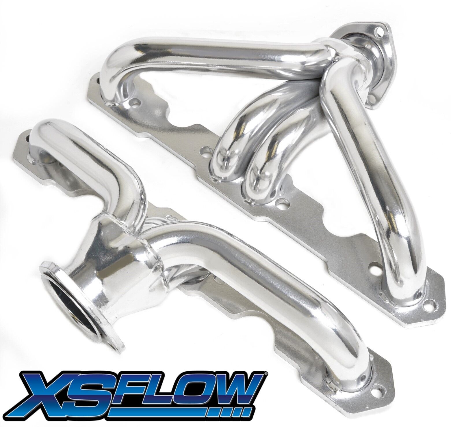 1955 1956 1957 SB Chevy Headers SBC Tri-5 Shorty Exhaust Silver Ceramic Coated