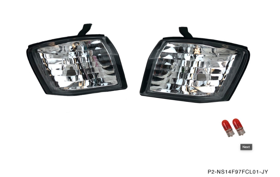 P2M Clear Front Side Corner Lights Lamps Set Silvia 240SX S14 Kouki 97-98 New