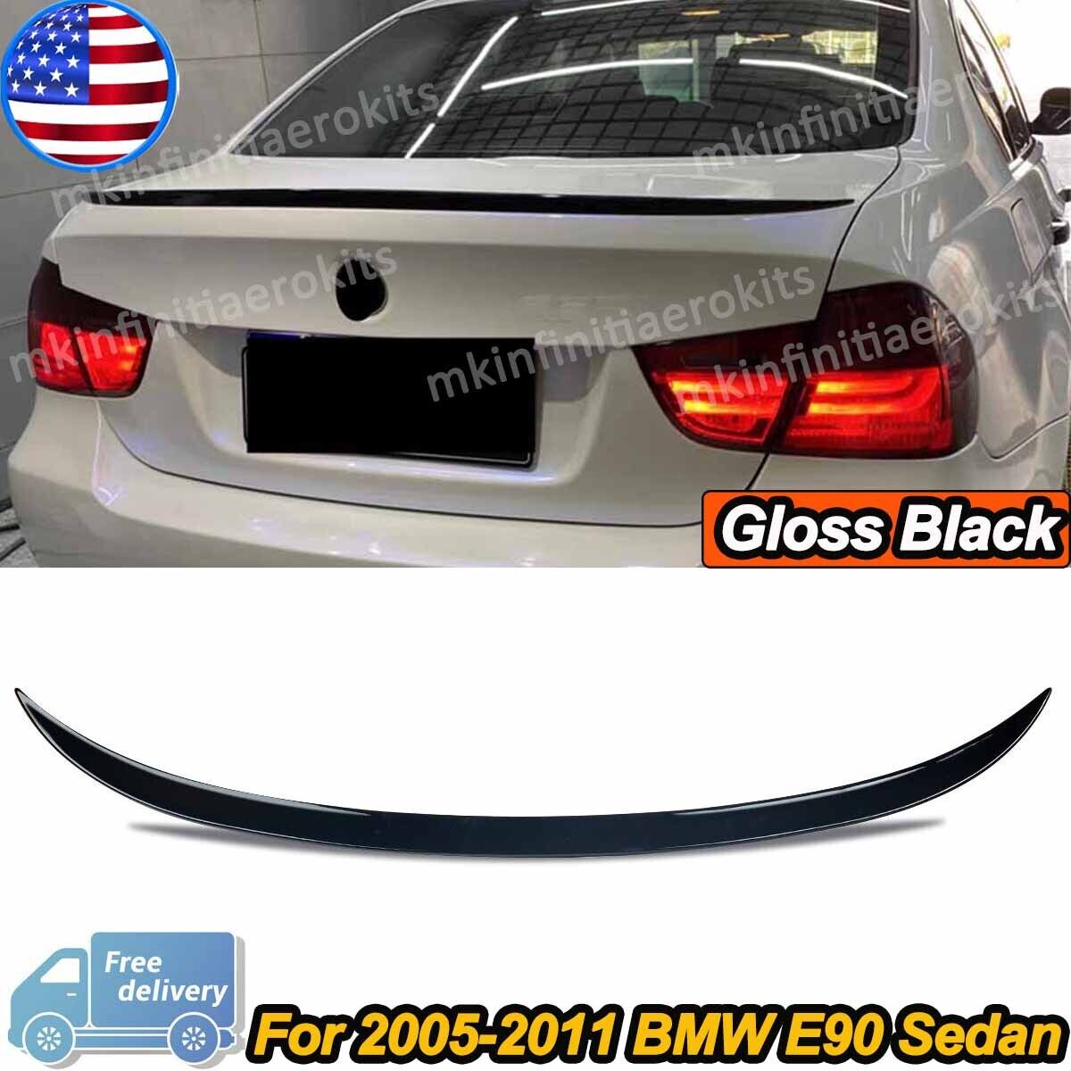 M3-Style Gloss Black Trunk Spoiler Wing Fit For BMW 3 Series Sedan E90 2007-2011