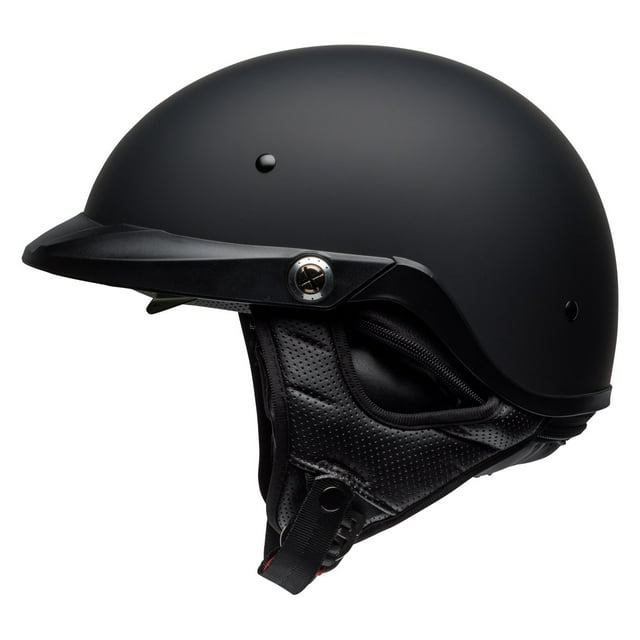 Open Box Bell Adults Pit Boss Motorcycle Half Helmet Solid Matte Black - Medium