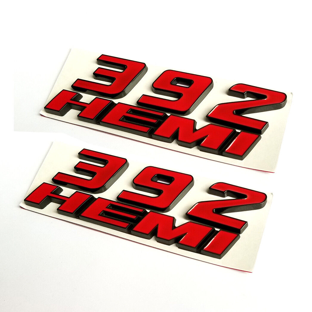 2pcs OEM Red 392 Emblem 392 Badge 3D Replacment for 392 Emblems A1 black New