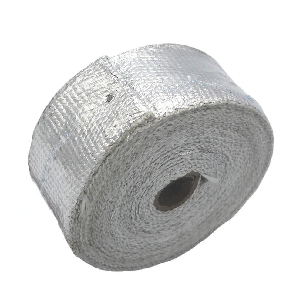 2\'\' 10m Heat Insulation Aluminium Wrap Exhaust Header Pipe Tape Cloth Silver 