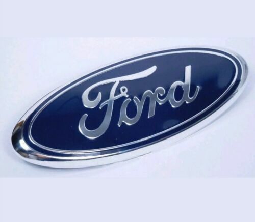 BLUE & CHROME 2005-2014 Ford F150 FRONT GRILLE/ TAILGATE 9 inch Oval Emblem 1PC
