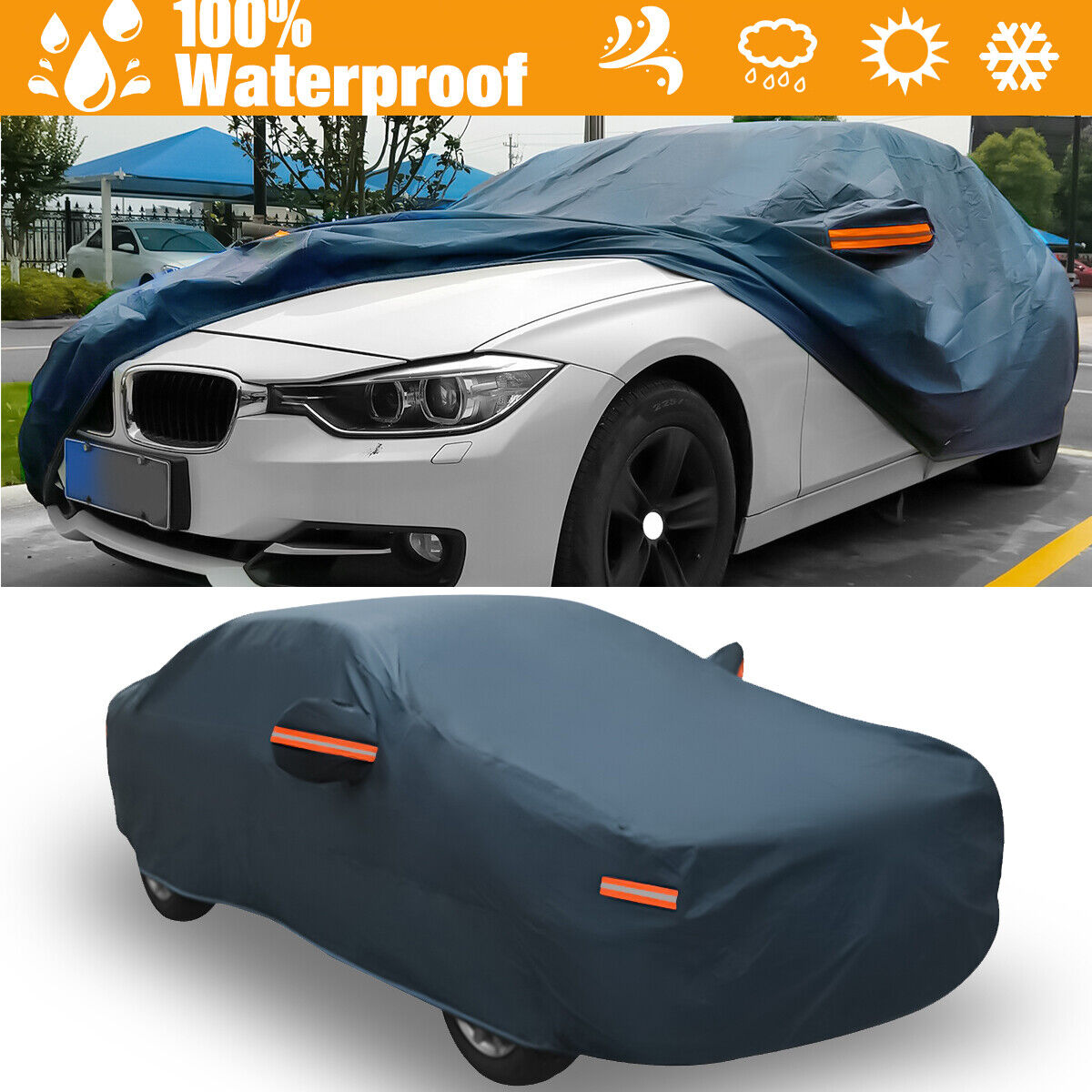 Waterproof Snow Dust Rain Resistant Sedan Protection  Full Cover For Fit Corolla