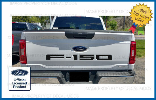 2022 Ford F150 Rear Back Tailgate Inserts Decals Letters Stickers - MATTE BLACK