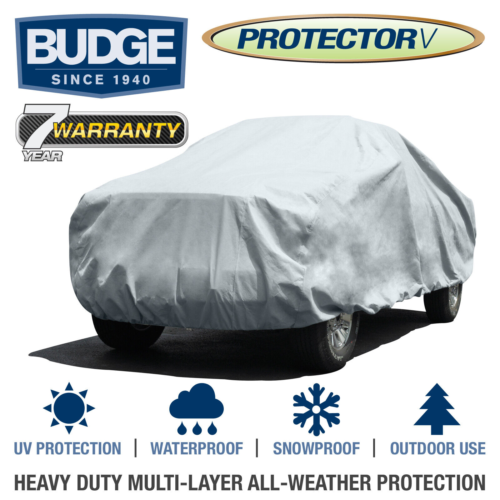 Budge Protector V Truck Cover Fits Extended Cab Compact up to 18\'6\