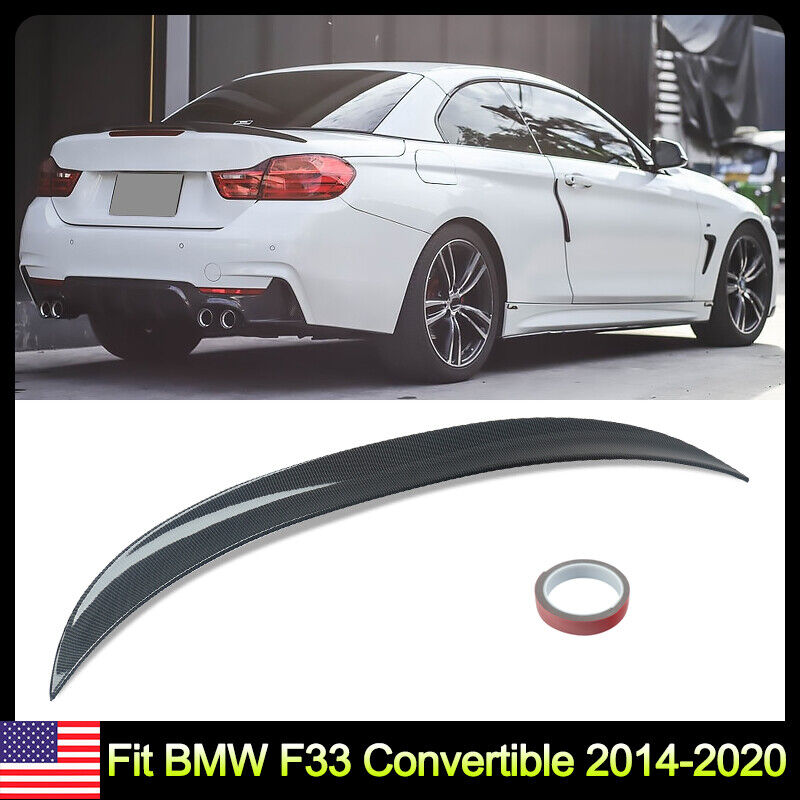 For 2014-2020 BMW F33 428i 430i 440i Convertible Carbon Look Trunk Spoiler Wing