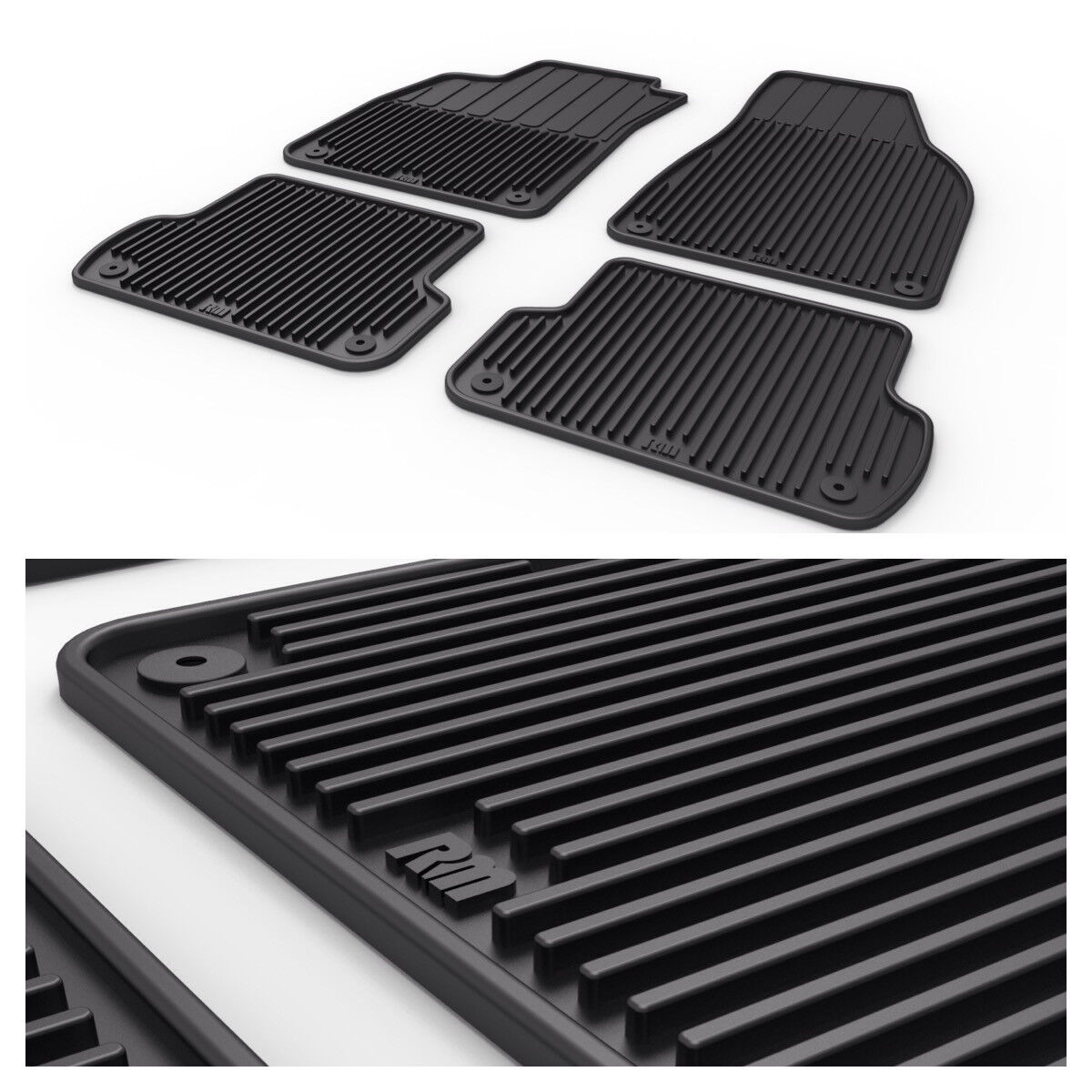 All Weather Rubber Floor Mats For Audi A4 S4 RS4 B6 B7 02 03 04 05 06 07 08