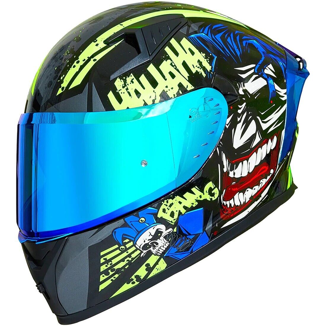 ILM Motorcycle Helmet Full Face Pinlock Compatible Dual Visor Motocross DOT L