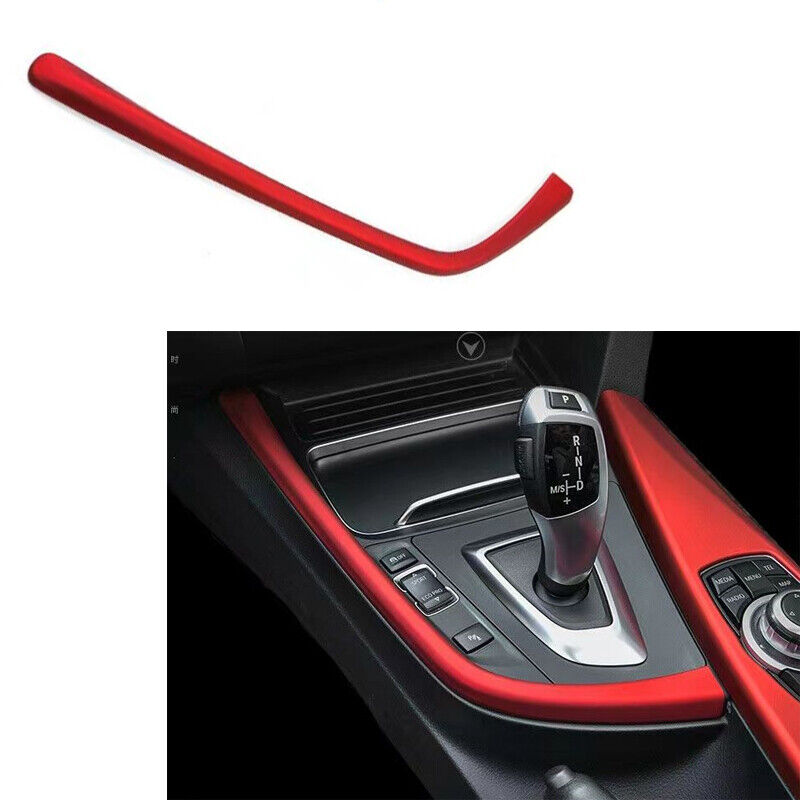 ABS RED Sport Gear Shift Side Strip Trim Cover For BMW 3 4 Series F30 F34