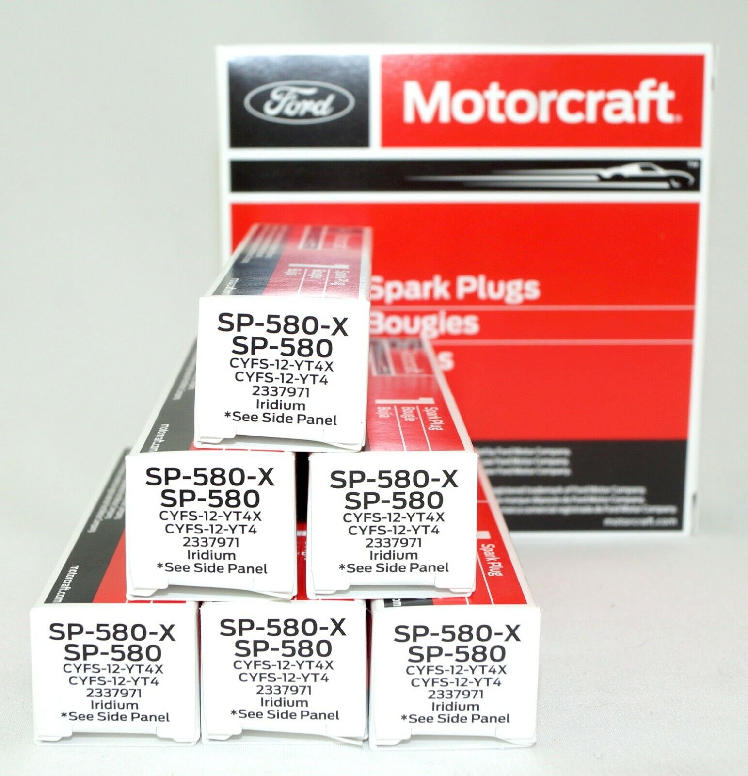 6 Pack - Genuine OEM Motorcraft SP534 SP580 SP580X Iridium Spark Plug CYFS12YT4X