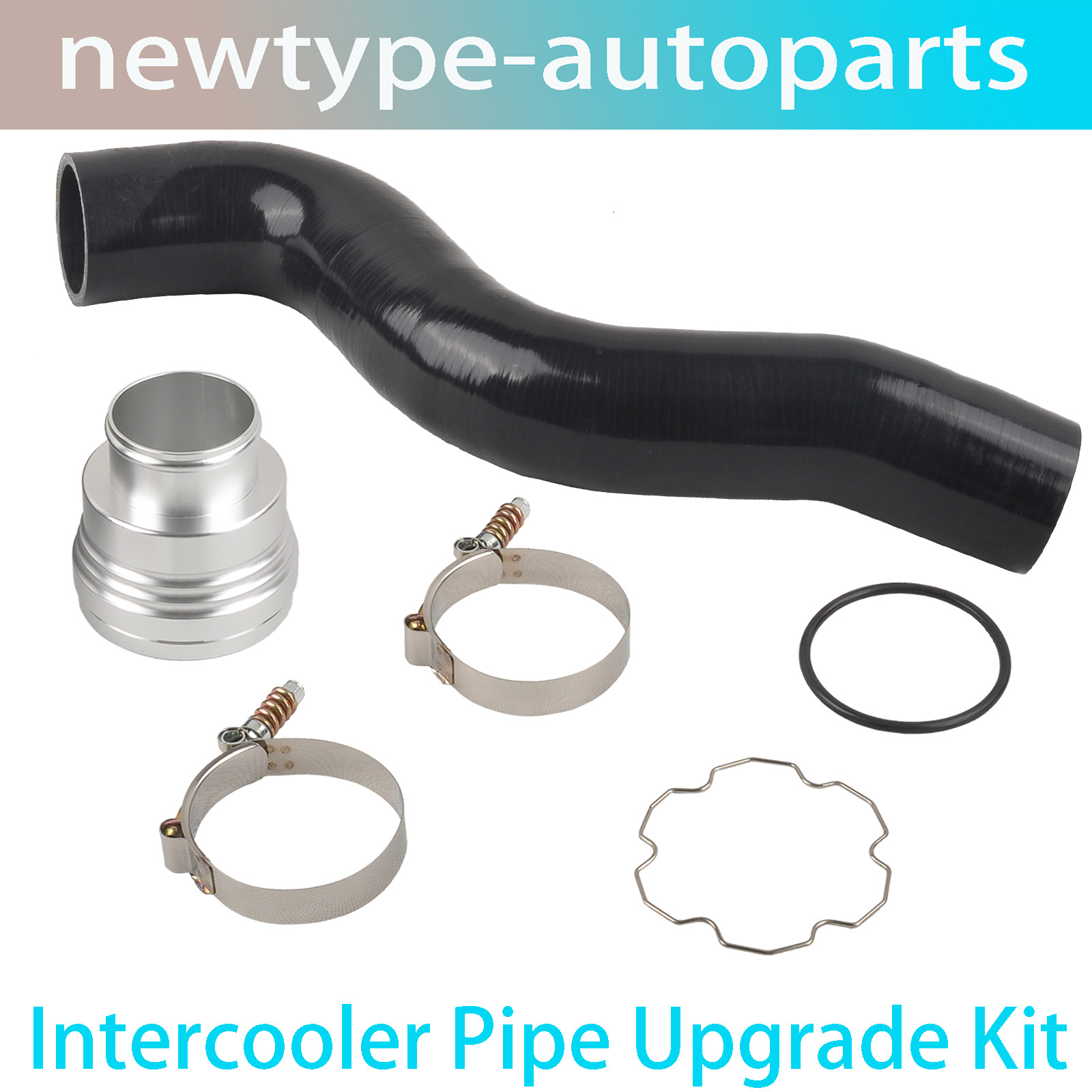 Silicone Intercooler Pipe Upgrade Kit for 17-21 Ford 6.7L Powerstroke Black