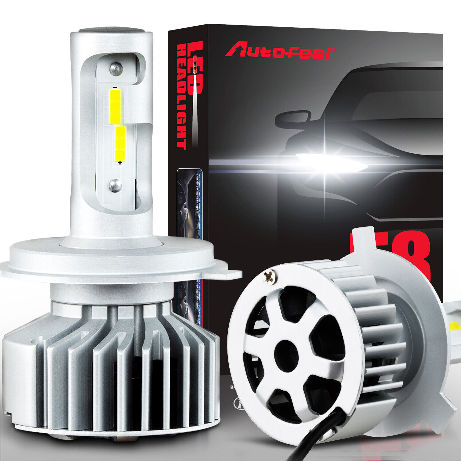 20 Pairs H4 9003 HB2 LED Headlight Kit Hi/Low Beam Bulbs 6000K WHITE High Power 