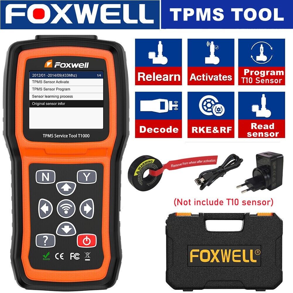 Foxwell T1000 Car TPMS Relearn Tool Tire Pressure Sensor Activate TPMS Sensors