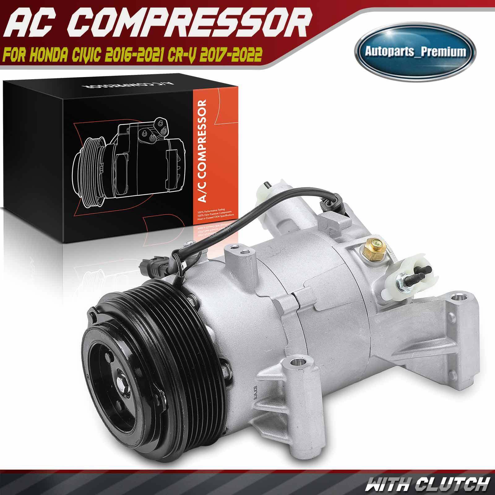 A/C AC Compressor w/ Clutch for Honda Civic 2016-2021 CR-V 2017-2022 L4 1.5L CVC