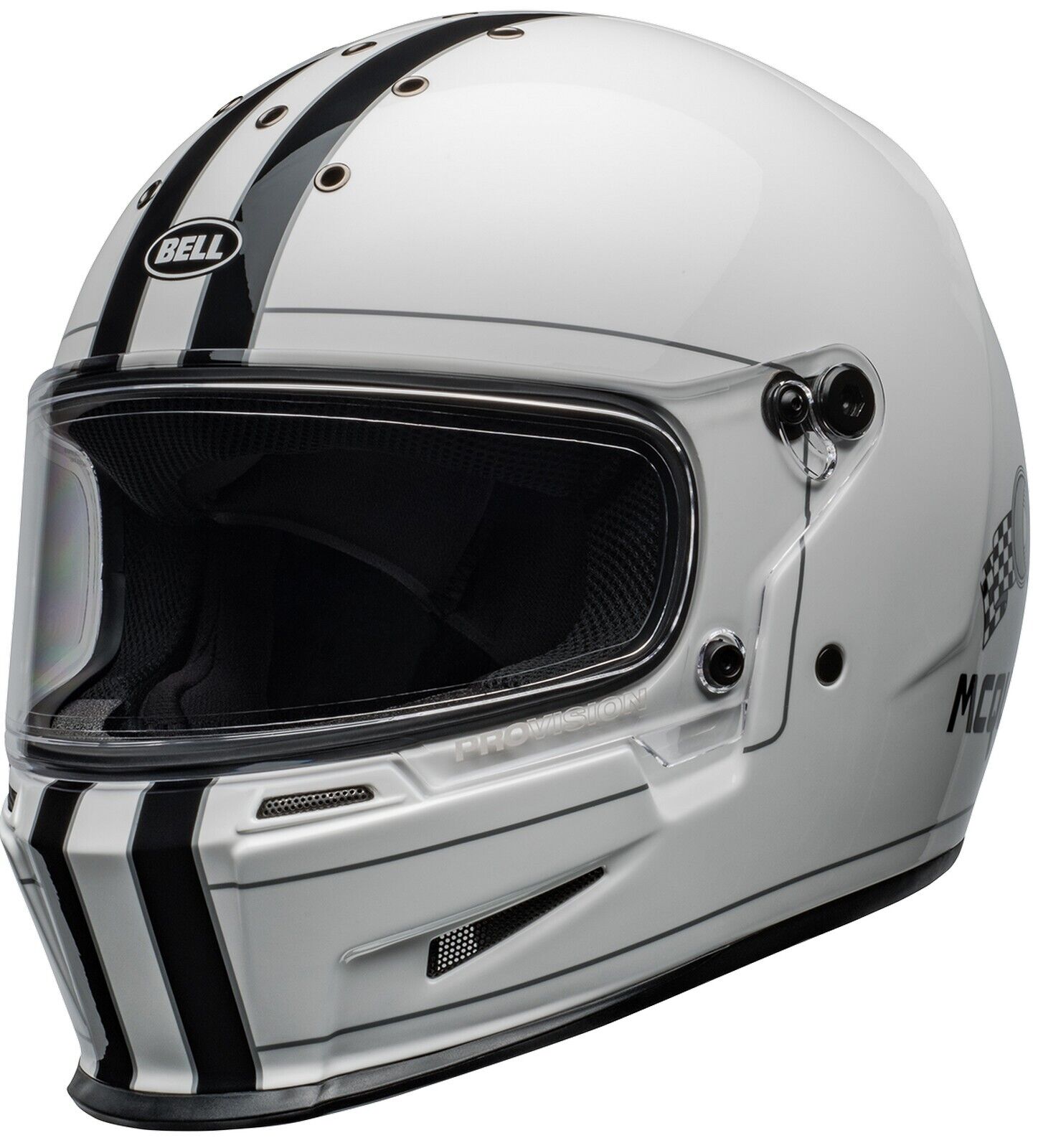 Bell Eliminator Steve McQueen Motorcycle Helmet White