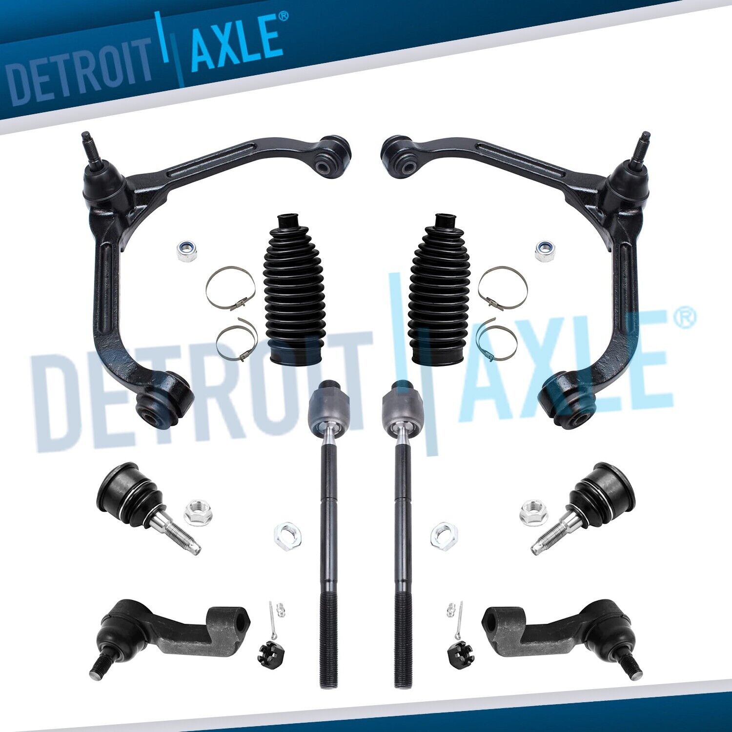 Front Upper Control Arms Ball Joints Tie Rods Kit for 2002 2003-04 Jeep Liberty
