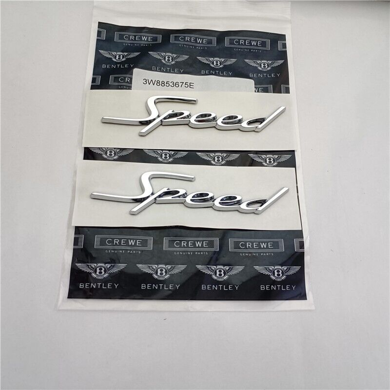 For Bentley Continental GT GTC Speed Sidehead Fender Badge 3W8853675E(2PC)