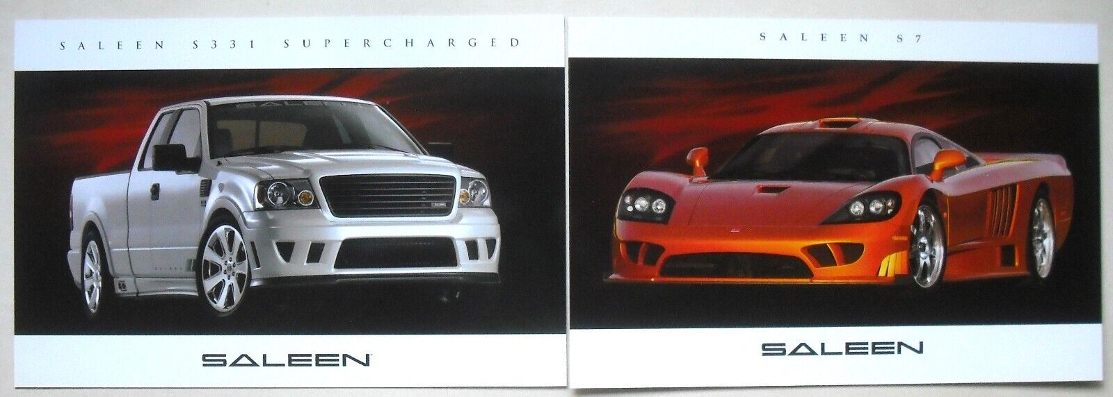 2006 2007 Ford Saleen S7 & S331 Supercharged Truck Brochures Sheet 6 x 9 Inch