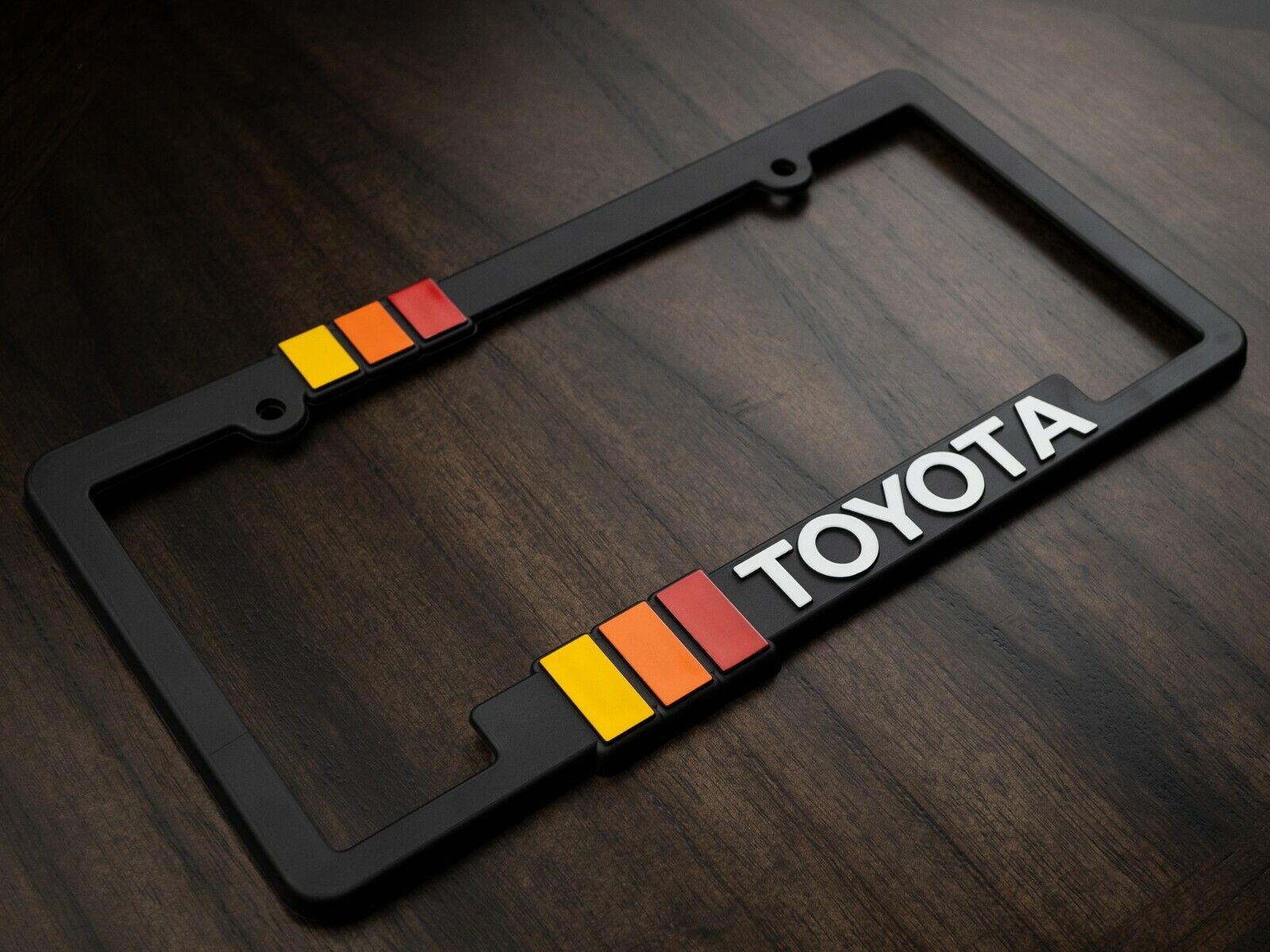 Toyota-Retro-Style-License-Plate-Frame-TRD-Offroad-Tacoma-FJ-Cruiser-4x4