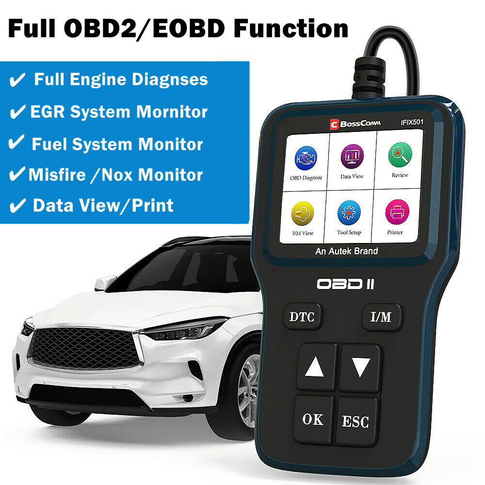 IFIX501 EOBD OBD2 Car Scanner Code Reader Universal Engine Diagnostic Reset Tool