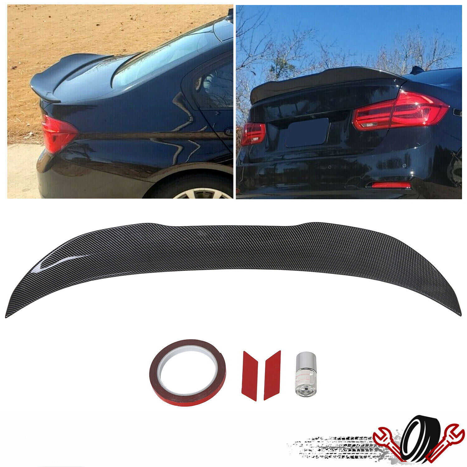 Carbon Style For 15-18 BMW F80 M3 & 12-18 F30 PSM Duckbill Trunk Spoiler Wing