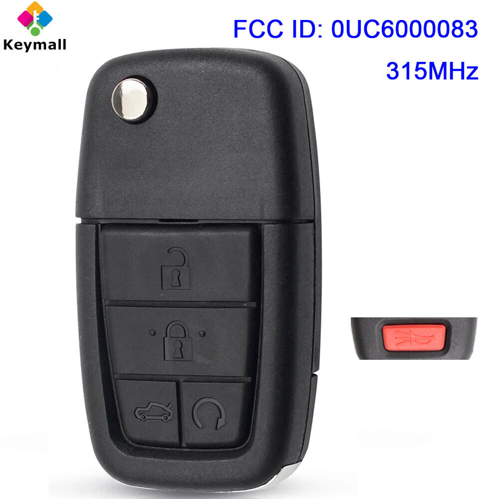 OUC6000083 Remote Key Fob for Pontiac G8 GT 2008 2009 2010 2011 4+Panic 315MHz 
