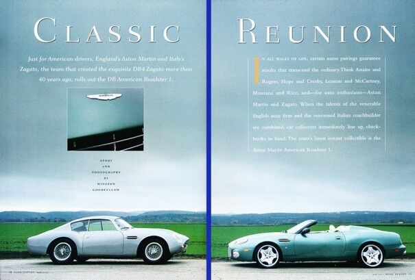 2003 Aston Martin DB American Roadster Zagato Review Report Print Article K15