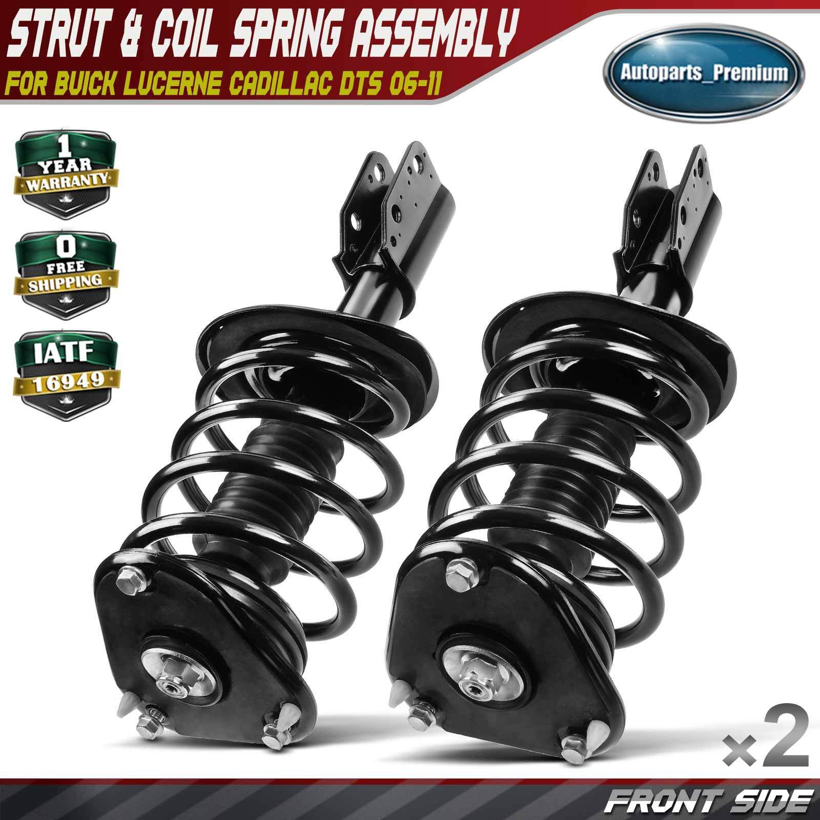 2x Front Complete Strut & Coil Spring Assembly for Buick Lucerne Cadillac DTS