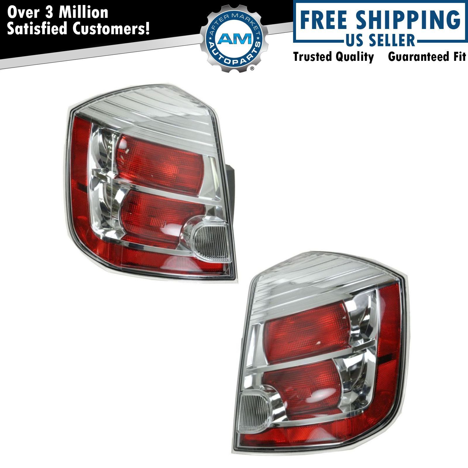 Tail Lights Taillamps Left & Right Outer Pair Set For 10-12 Nissan Sentra 2.0L