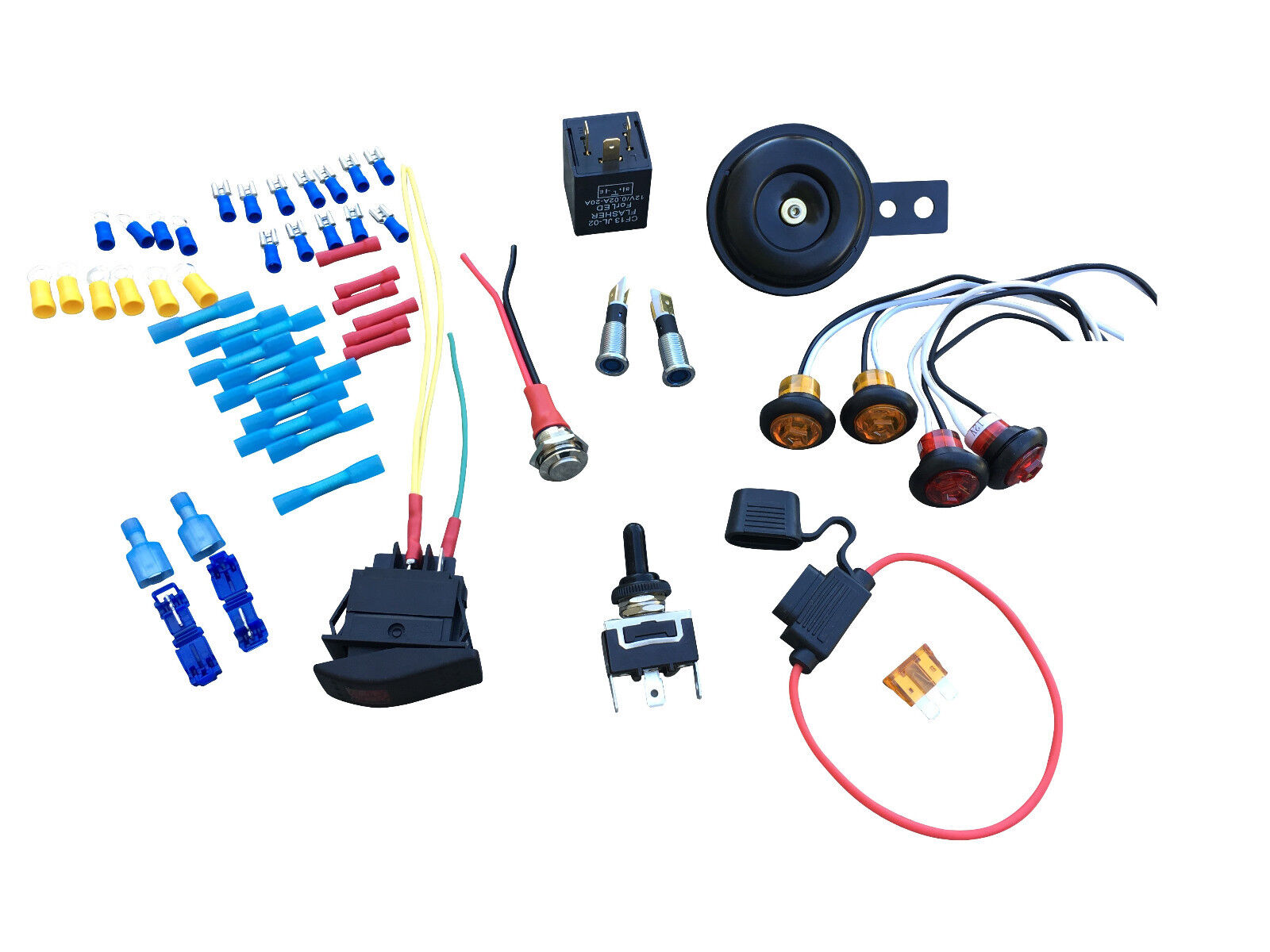 DIY Turn Signal Street Legal LED Lights Kit Horn for Ranger, RZR 1000, Teryx