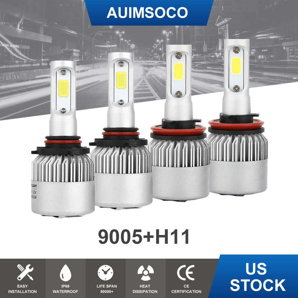 4x High+Low Beam LED Headlight Bulbs For Kenworth T660 T600 T370 T270 T170 T470