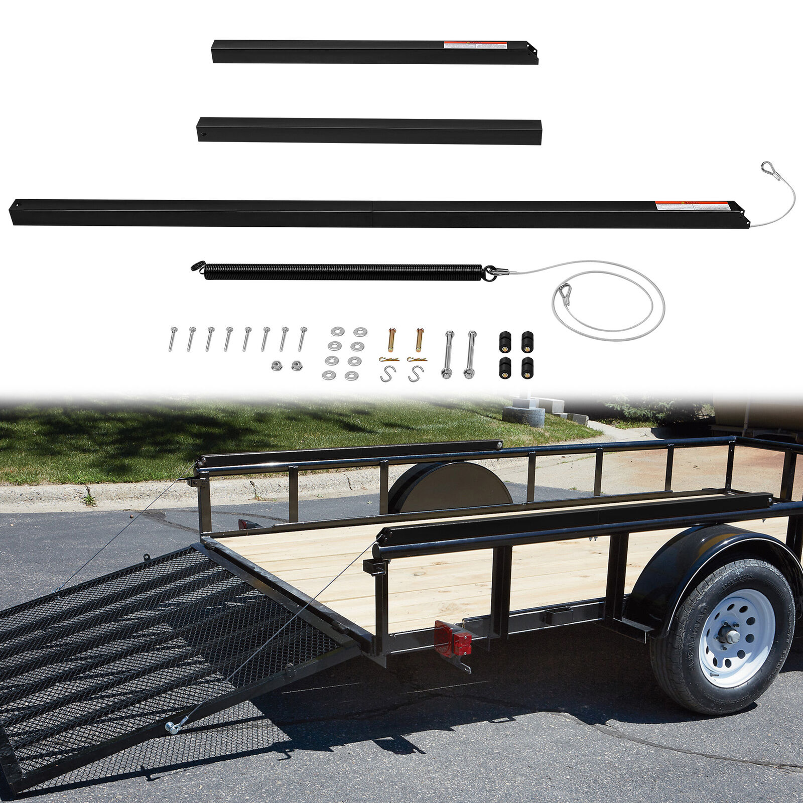 2 Sided Tailgate Utility Trailer Gate & Ramp Lift Assist System