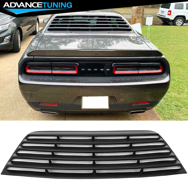 Fits 08-23 Dodge Challenger Coupe Rear Window Louver Scoop Sun Shade Cover PU