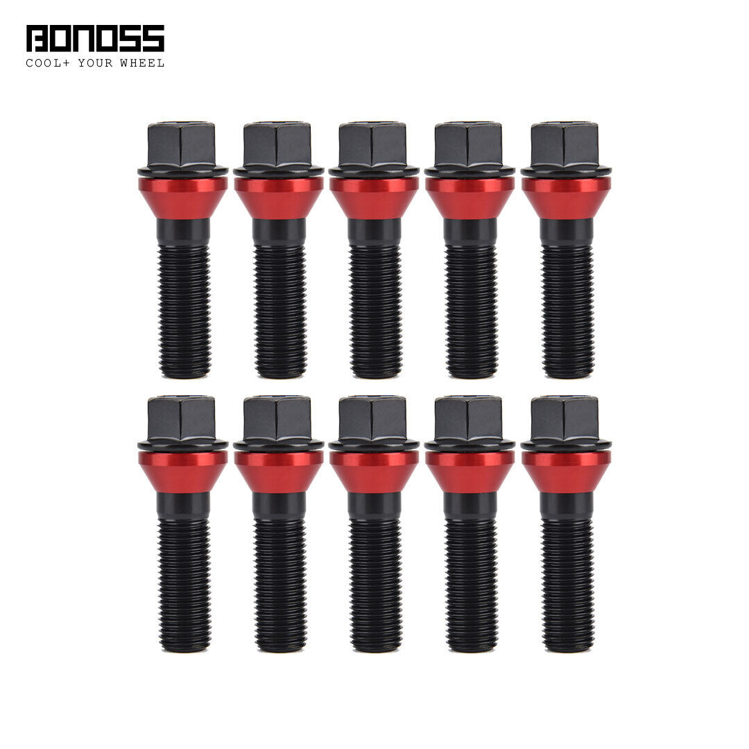 10Pc 47mm 14x1.25 Black Extended Wheel Bolts for BMW M3 G80 G20 G21 M5 F90 G30