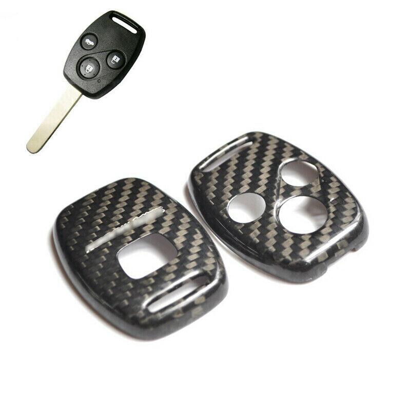 Real Carbon Fiber Mugen Style Car Key Case Cover For HONDA ACCORD CIVIC CR-V FIT