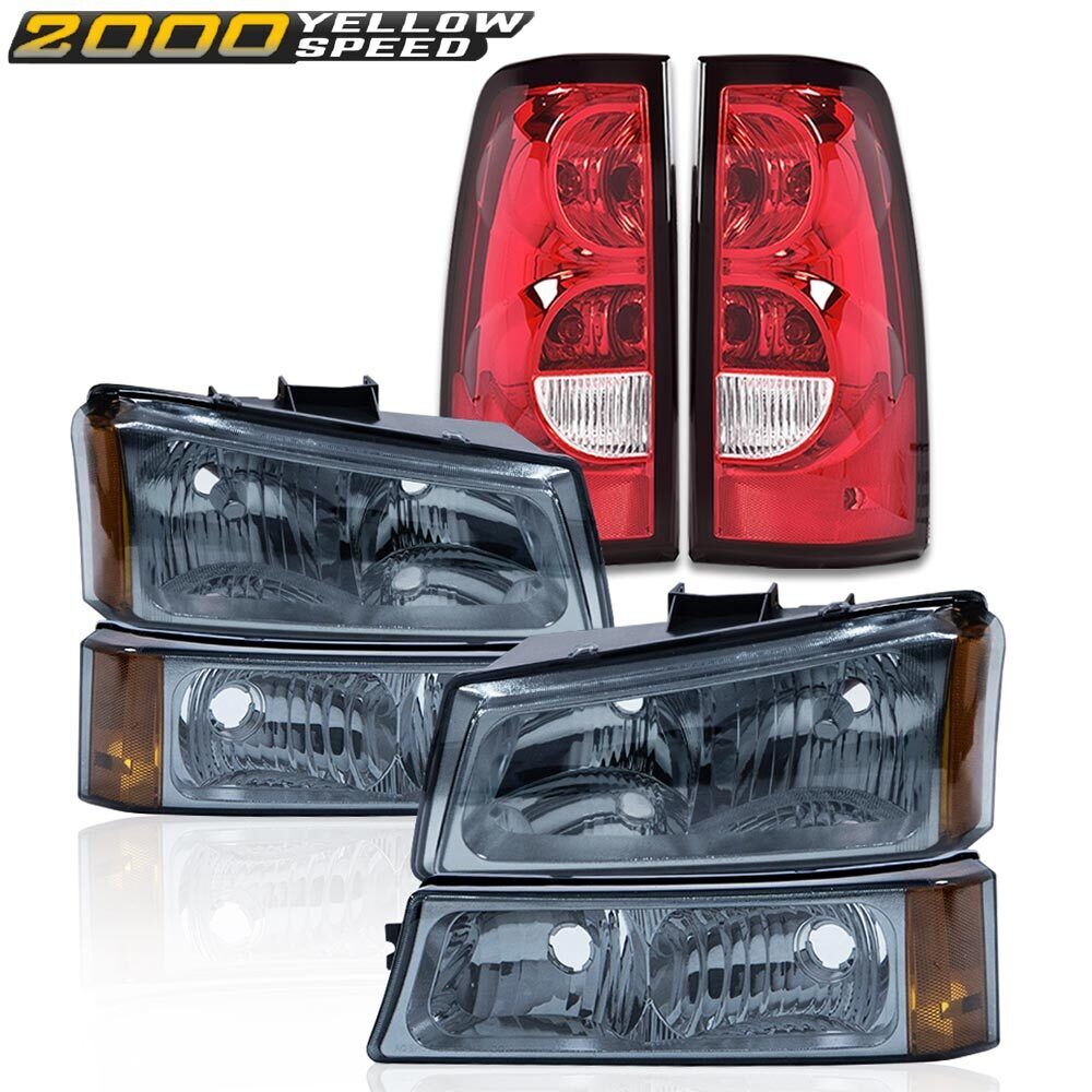 Fit For Silverado 1500 Avalanche 03-06 Amber Corner Headlight Lamps + Tail Light