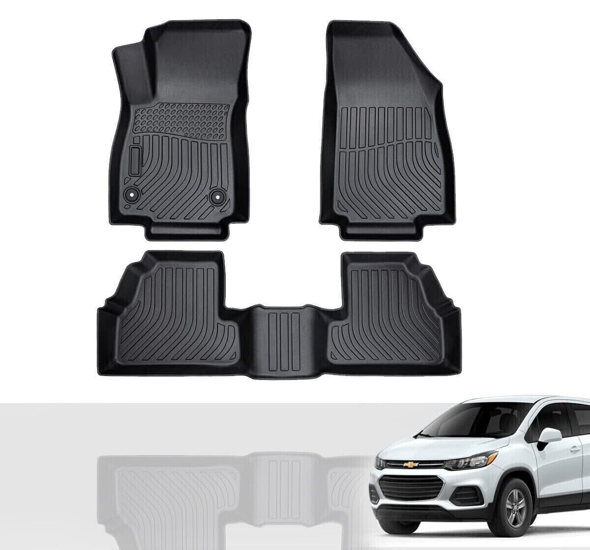 For 2014-2022 Chevy Trax Floor Mats 3D TPE Floor Liners All Weather Anti-slip 
