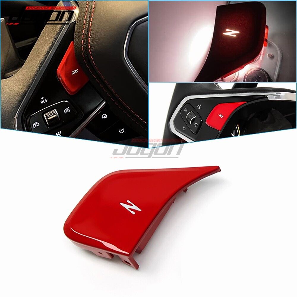 Red Steering Wheel Z button Interior Cover Trim For Corvette C8 Z51 Z06 Stingray