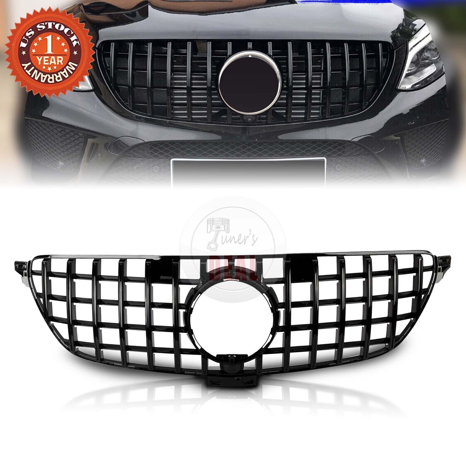Grille For Mercedes Benz C292 W292 GLE350 GLE43 2016-2019 Gloss Black GT R AMG 