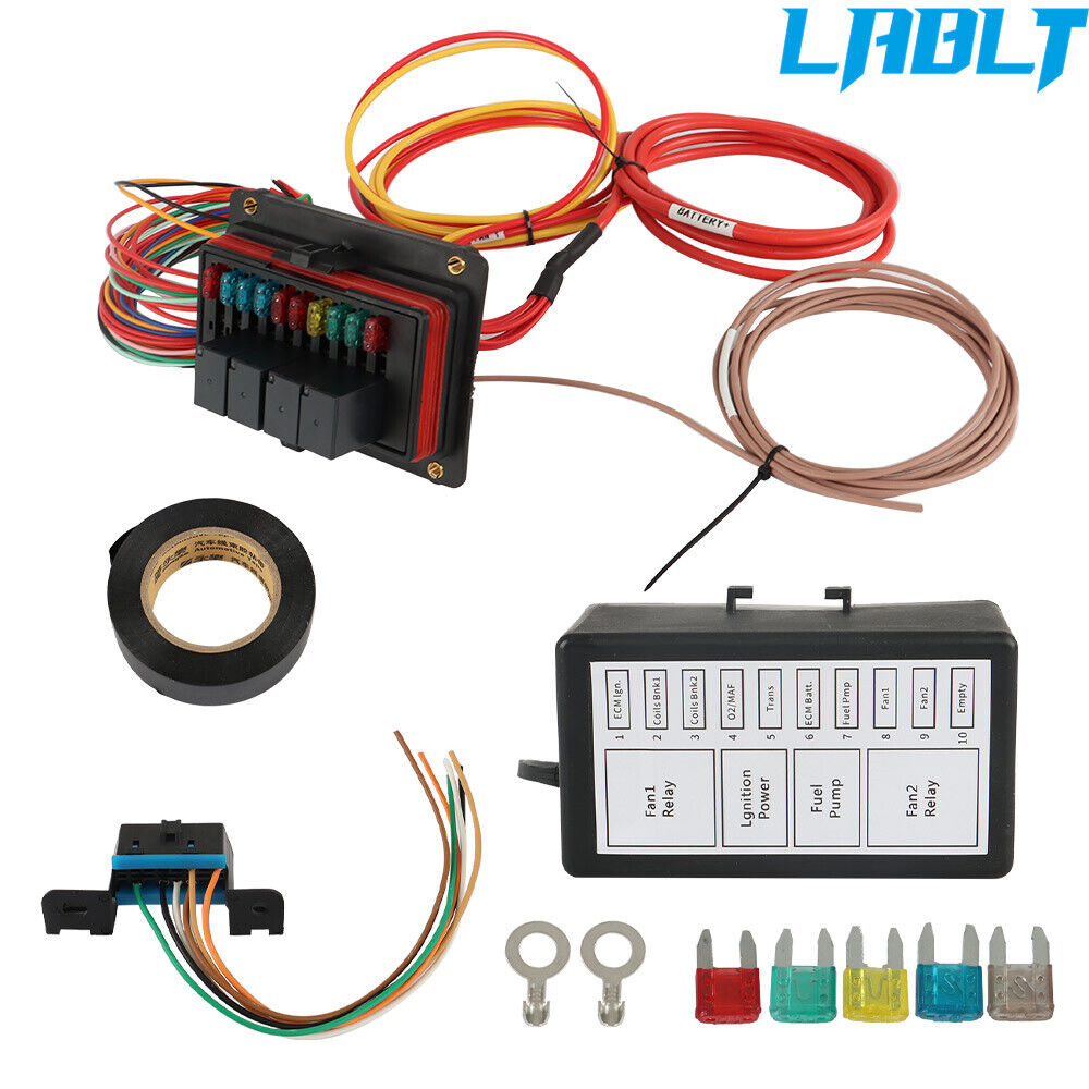 LABLT Fuse box & Relays Sealed Stand Alone Harness kit For LSx 4.8 5.3 5.7 6.0