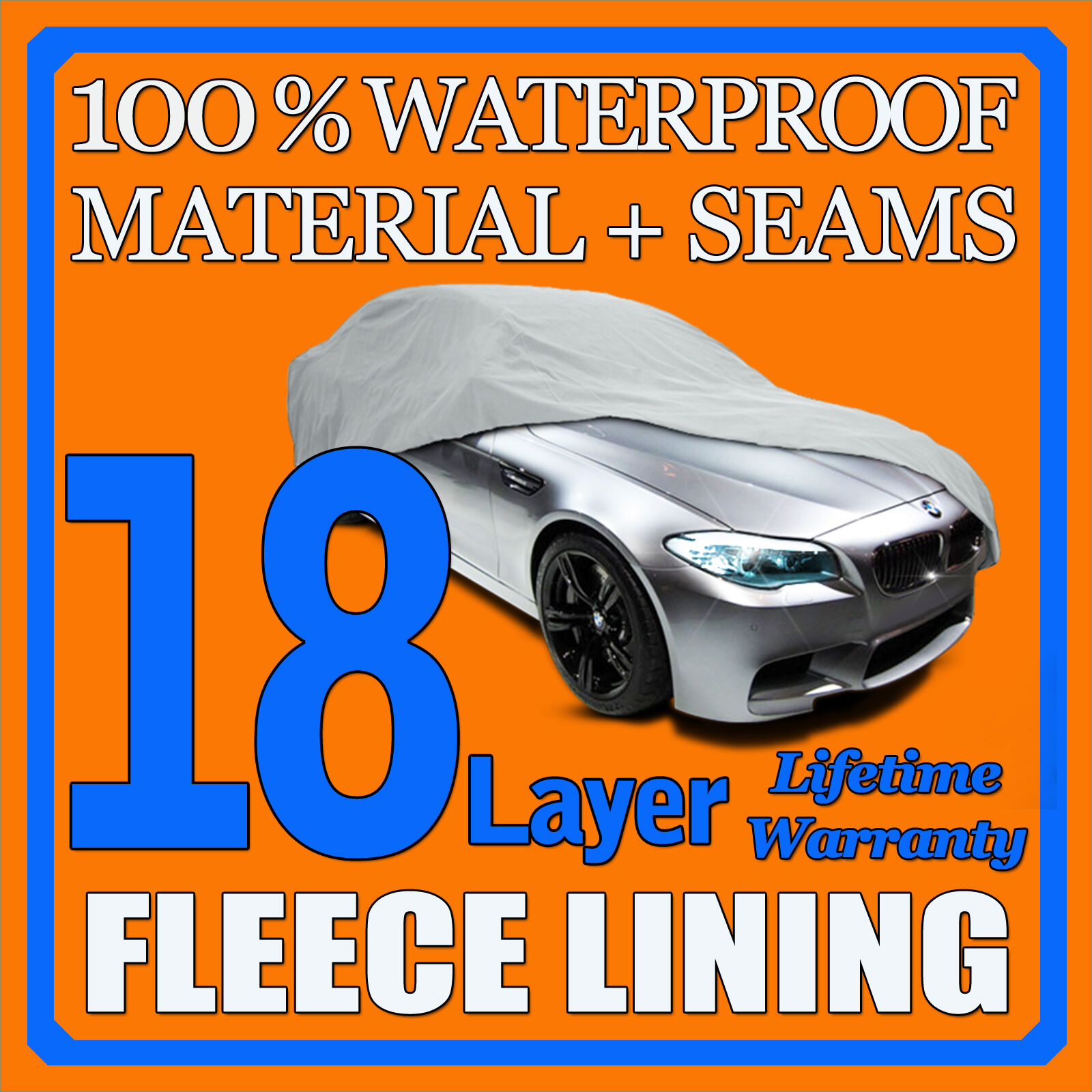 18-LAYER CAR COVER - Protect Your Car from High Exposure Area of Sun &/or Snow P