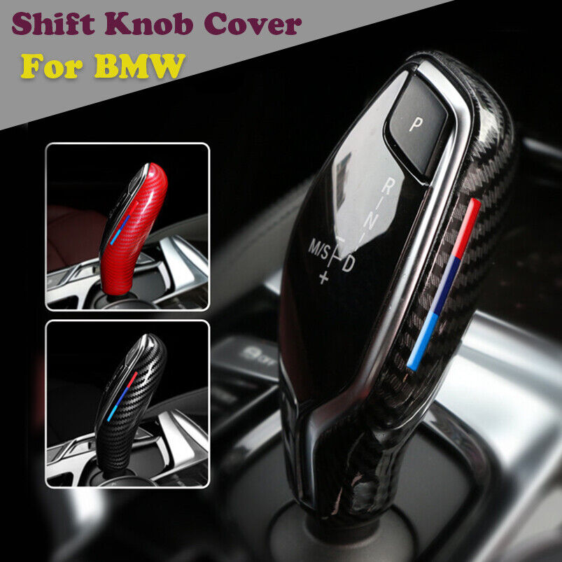 Carbon Fiber Style Shift Knob Cover Trim For BMW 5 series G30 G31 G01 G02 G32 X3