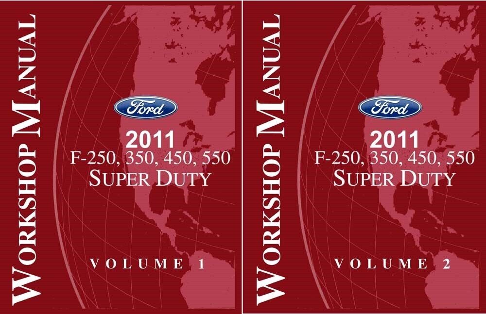 2011 Ford F250-F550 Super Duty Truck Shop Service Repair Manual Book Set