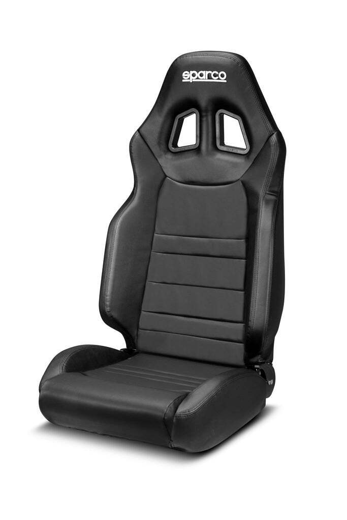 Sparco R100+ Black on Black Vinyl Reclining Off Road Style Seat Universal