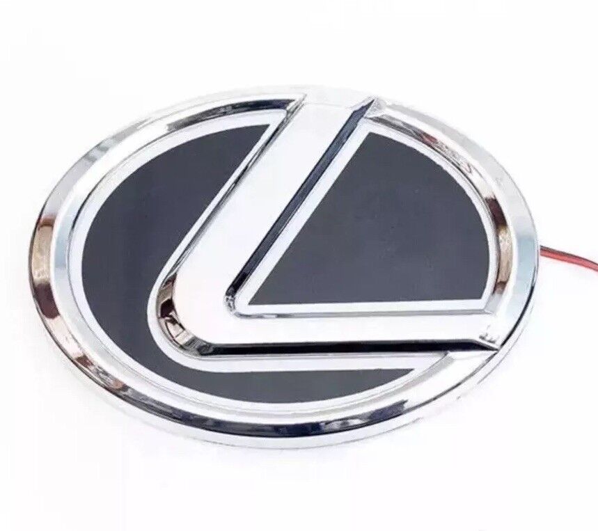 Lexus LED5D White Light Emblems Logo 105*68mm 4.1 X 2.7” GS300 ES300 ES240 RX350