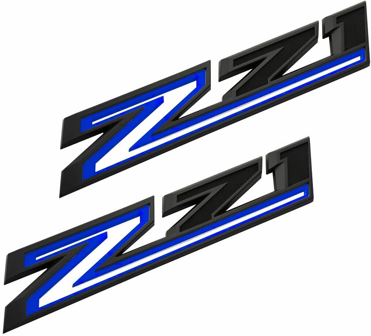 2Pcs Black Blue Z71 Emblems Car Badge 84632695 Nameplate for 2019-2021 Silverado