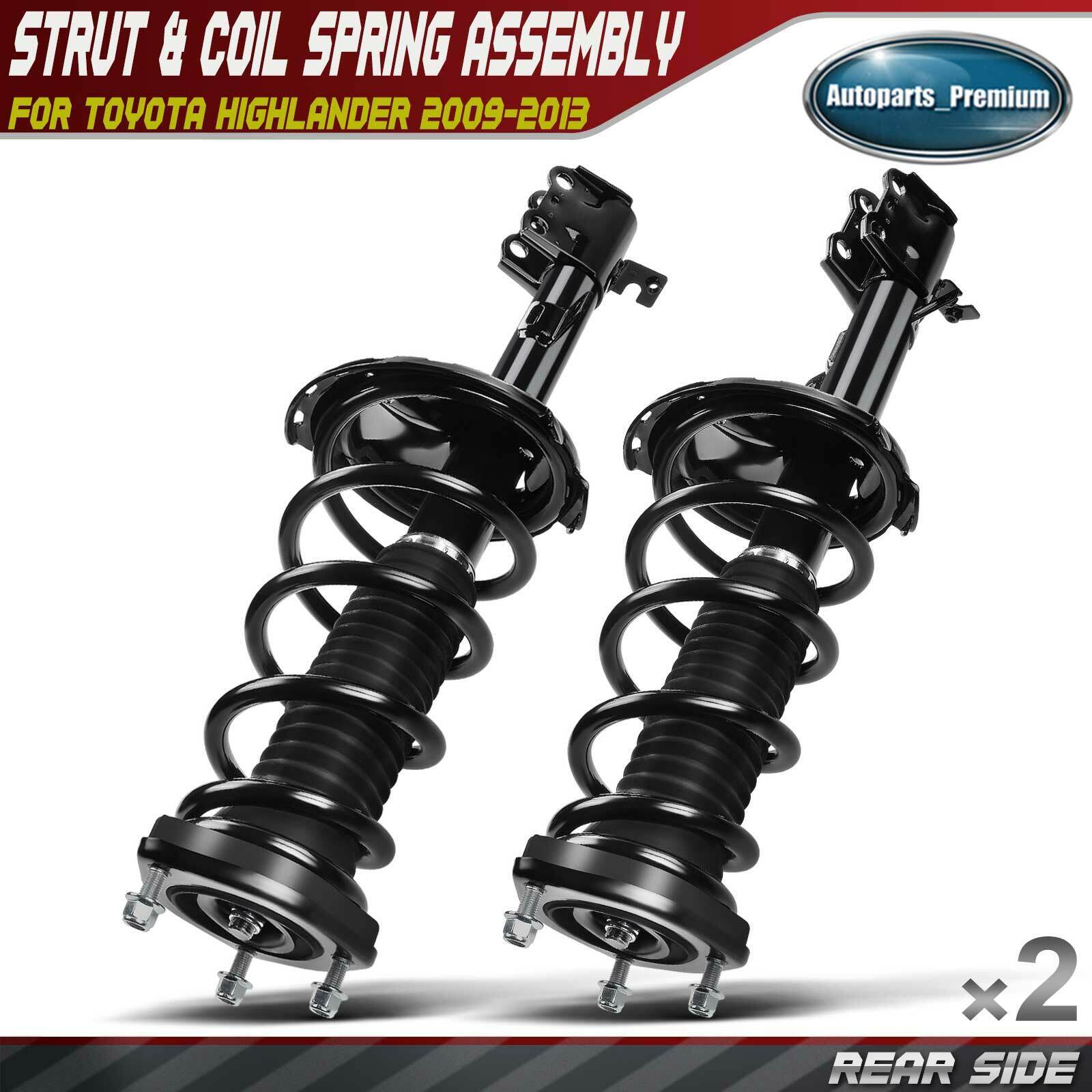2x Rear Complete Strut & Coil Spring Assembly for Toyota Highlander 2009-2013